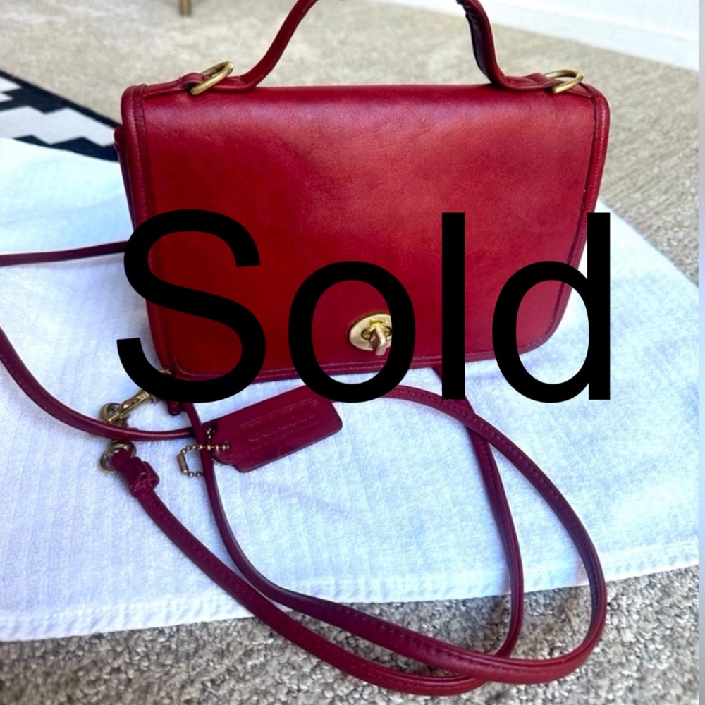 SOLD- Coach Vintage casino Bag Red-9924